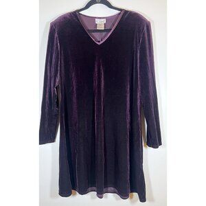 Vintage 90s K.C. Spencer purple velvet swing fairy grunge dress sz 16 whimsigoth